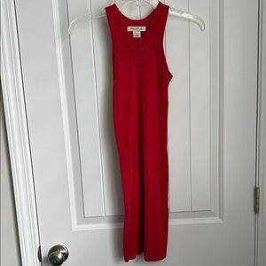 Arden B Bold Red Midi Dress